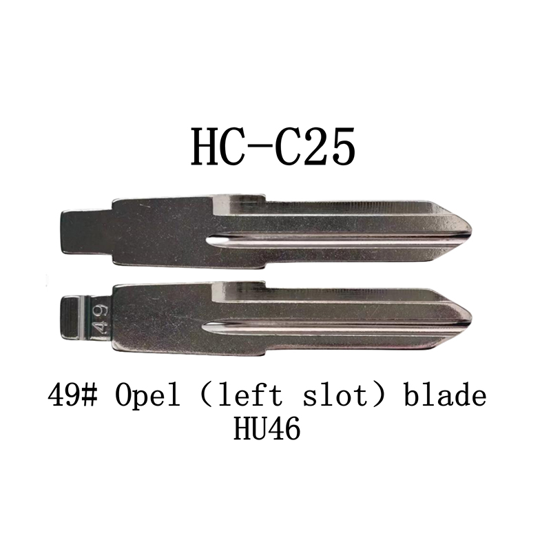 HC-C25 KD Flip Key For 49# Opel(left slot) Blade HU46